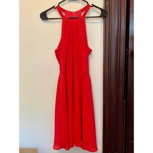 Express Red Halter Dress Size 6